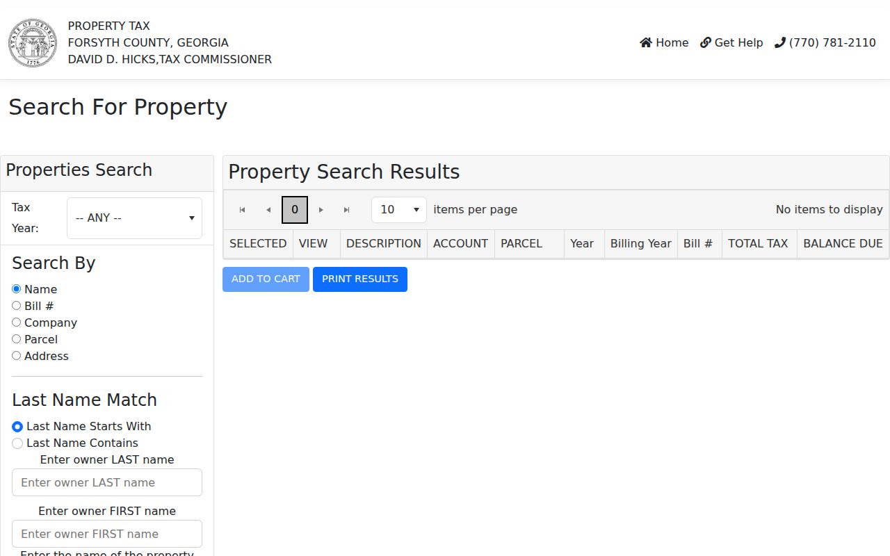 Winston-Salem resident directory assessor property search fields